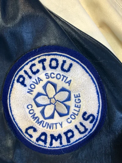 Vintage Nscc Pictou Campus Leather Varsity Jacket