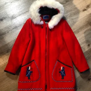 Vintage Inuvik Parka Enterprise Red Wool Northern Parka