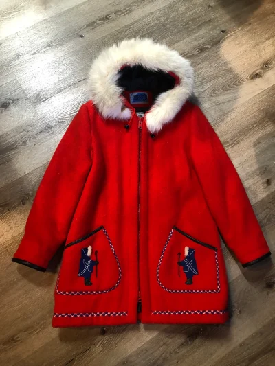 Vintage Inuvik Parka Enterprise Red Wool Northern Parka