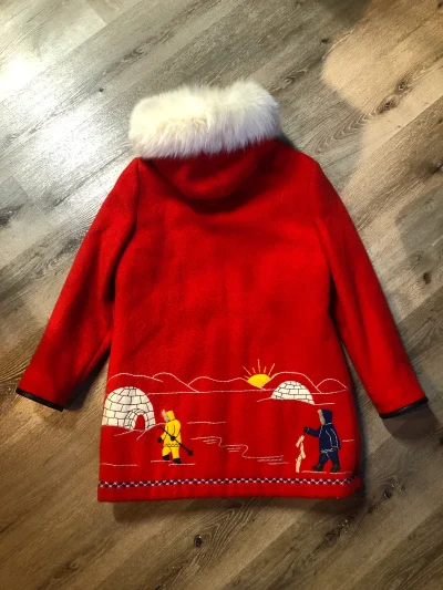 Vintage Inuvik Parka Enterprise Red Wool Northern Parka