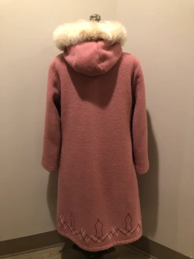 Vintage Hudson's Bay Company Pink Wool Parka With Fur Trimmed Hood