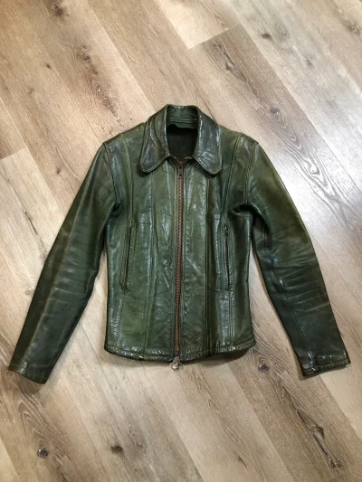 East West Musical Instruments Green Leather Jacket