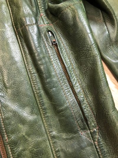 East West Musical Instruments Green Leather Jacket