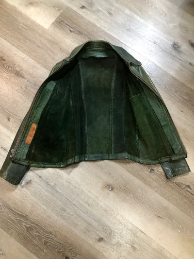 East West Musical Instruments Green Leather Jacket