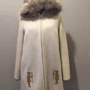 Vintage Beltex Canada Subzero Wool Northern Parka With Igloo Motif