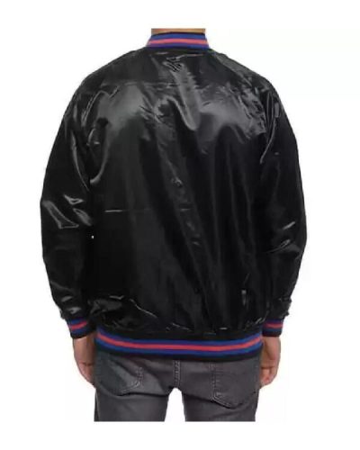 Black NBA New York Knicks Satin Jacket
