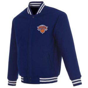 Blue Nba New York Knicks Hometown Satin Jacket