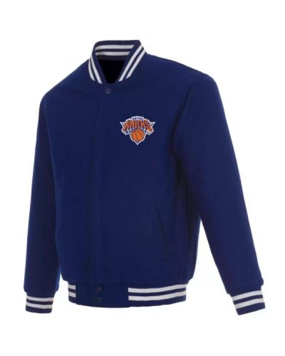 Blue Nba New York Knicks Hometown Satin Jacket