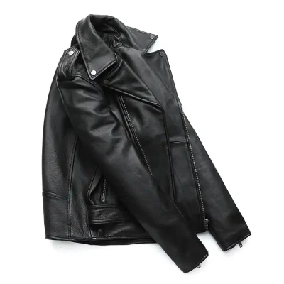 Genuine Cowhide Biker Jacket