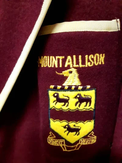 Vintage Mount Allison University Blazer Circa 1950's/60's