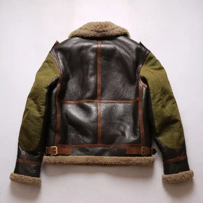 Men’s Aviator B-3 Brown Leather Jacket
