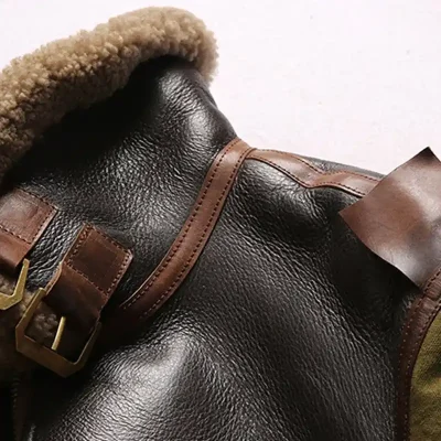 Men’s Aviator B-3 Brown Leather Jacket