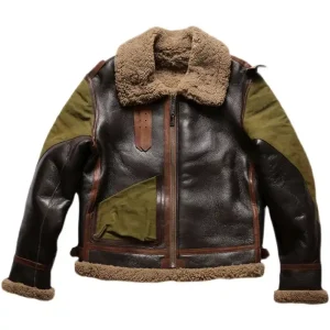 Men’s Aviator B-3 Brown Leather Jacket