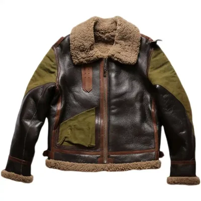 Men’s Aviator B-3 Brown Leather Jacket