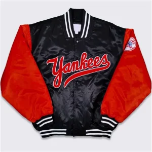 90’s Ny Yankees Black And Red Jacket