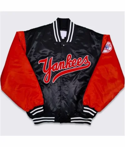 90’s Ny Yankees Black And Red Jacket