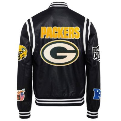 Packers Vegan Leather Varsity Jacket