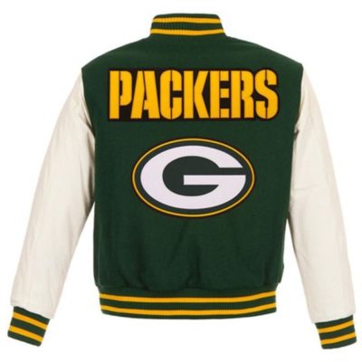 Packers Wool & Leather Varsity Jacket