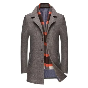 Slim Fit Winter Long Wool Coat