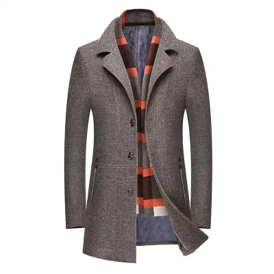 Slim Fit Winter Long Wool Coat