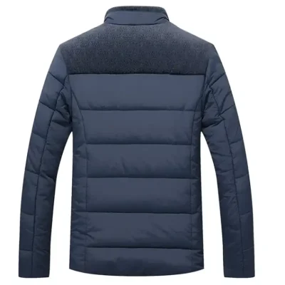 Solid Zipper Puffer Parka