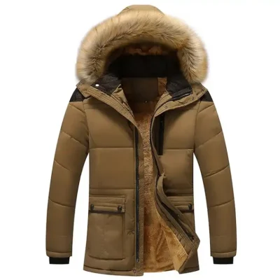 Turtleneck Hooded Snow Parka