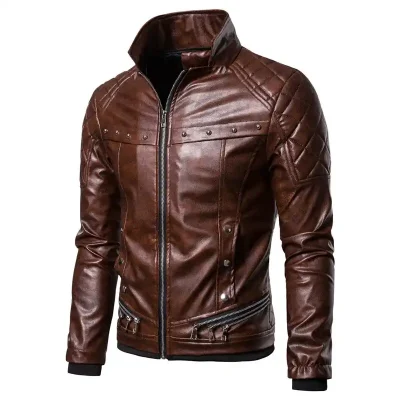 Wwe Seth Rollins Fur Collar Brown Leather Jacket