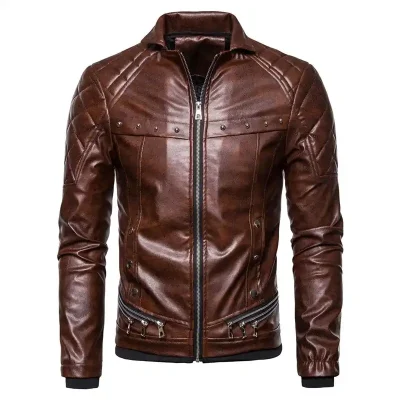 Wwe Seth Rollins Fur Collar Brown Leather Jacket