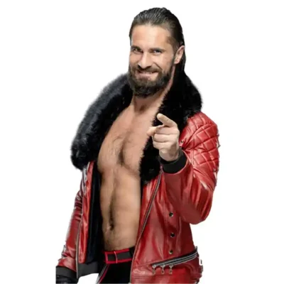 WWE Seth Rollins Quilted Red Jacket