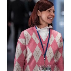 Elsbeth 2024 Carrie Preston Argyle V-neck Cardigan