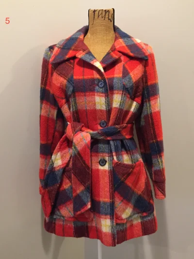 Vintage Croydon Multicolor Plaid Coat