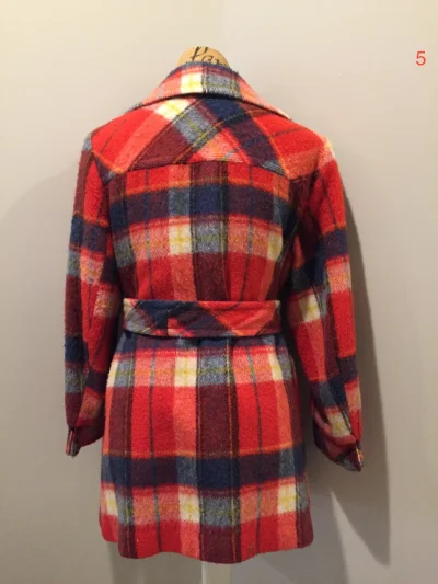 Vintage Croydon Multicolor Plaid Coat