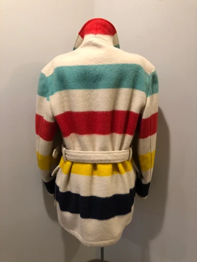Vintage Hudson's Bay Company Point Blanket Coat With Belt