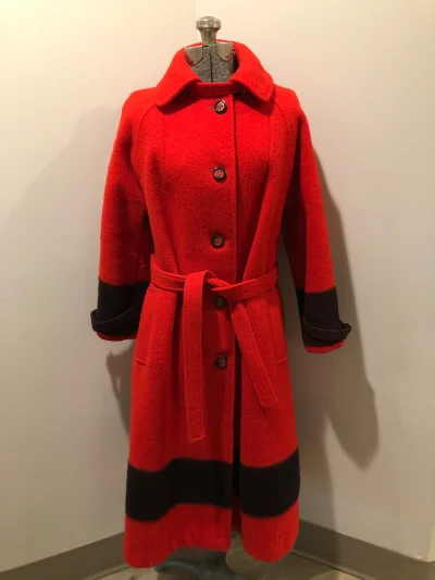 Vintage Hudson's Bay Company Red Point Blanket Coat