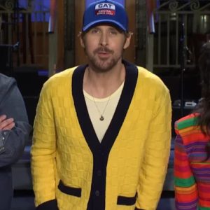 Snl Ryan Gosling Yellow Cardigan