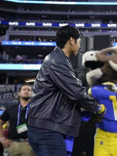 Shohei Ohtani Black Leather Jacket