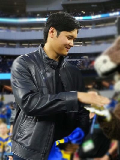 Shohei Ohtani Black Leather Jacket