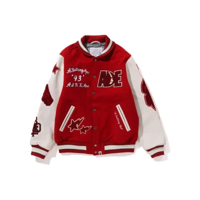 Bape Multi Motif Varsity Jacket
