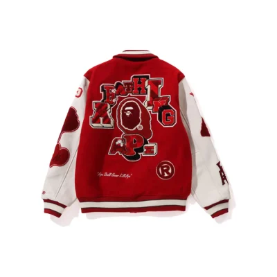 Bape Multi Motif Varsity Jacket