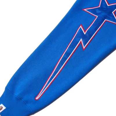 Bape X Russell Pullover Blue Hoodie