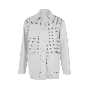 Karri White Leather Jacket