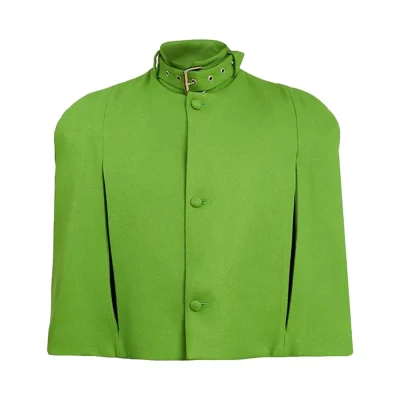 Layered Lime Full Length Green Coat