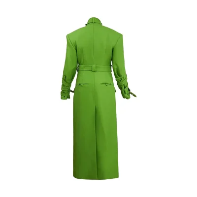 Layered Lime Full Length Green Coat