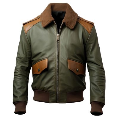 Men’s A2 Aviator Sheepskin Leather Bomber Jacket