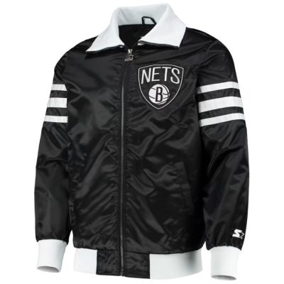 Brooklyn Nets Starter Black Varsity Jacket