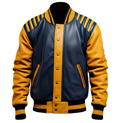 Men’s Sheepskin Baseball Leather Varsity Jacket