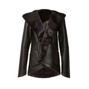 Oliver Faux Black Leather Coat