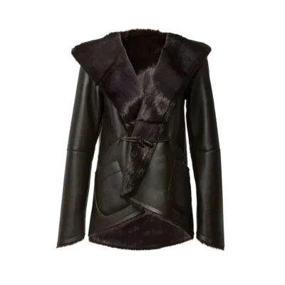 Oliver Faux Black Leather Coat