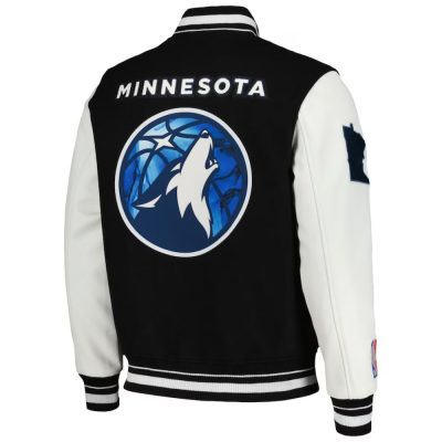 Pro Standard Black Minnesota Timberwolves 2023/24 Varsity Jacket