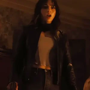 Joey Abigail 2024 Black Leather Jacket